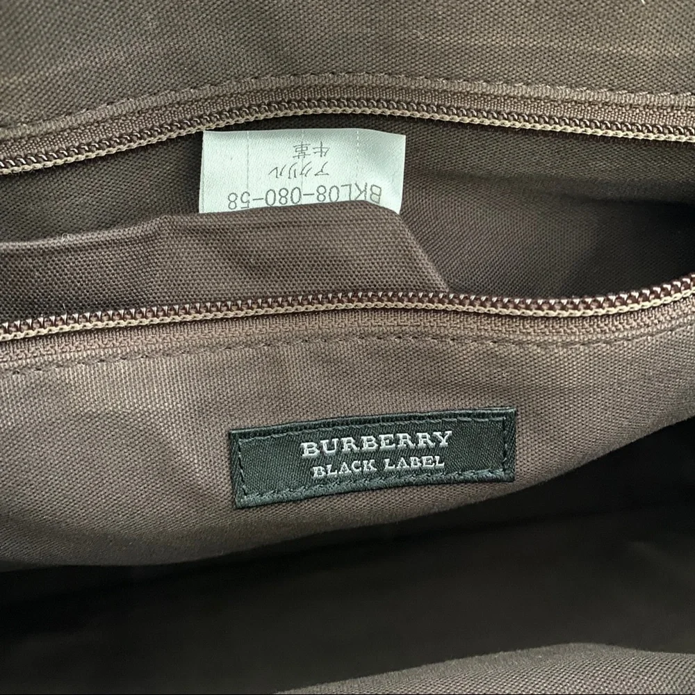 Burberry brown canvas laptop briefcase